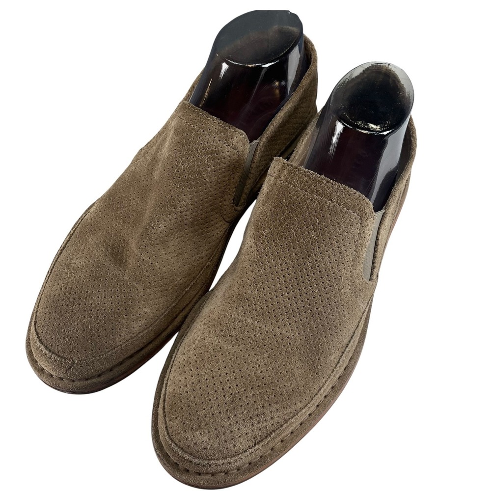 H.S. Trask Suede Slip On Loafers Taupe Brown Casual Comfort Mens 9